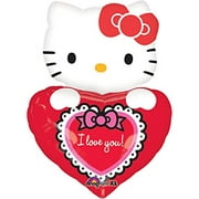 i love you hello kitty heart white 29 balloon mylar