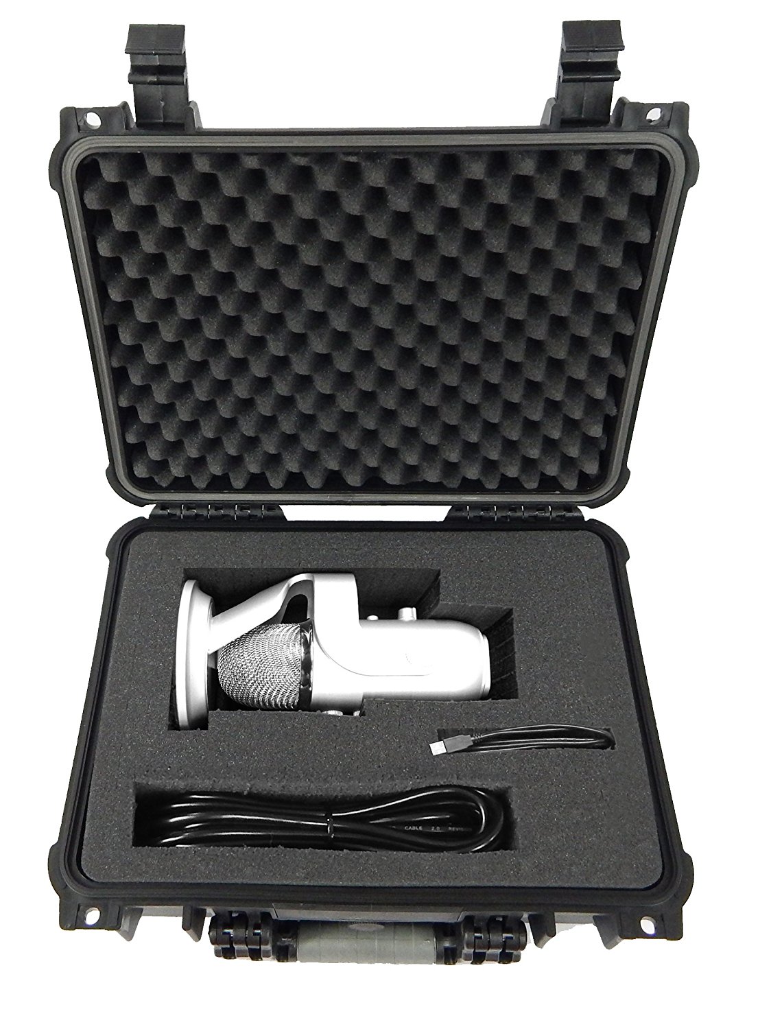 CASEMATIX Waterproof Microphone Carry Case bag _ To Travel With Blue