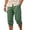 Green, variant on Tbopshirt Mens Capri Pants Cargo Pants for Men Fashion Casual High Waisted Walking with Button Solid Pockets Pants 3/4 Length Pant,M-3XL