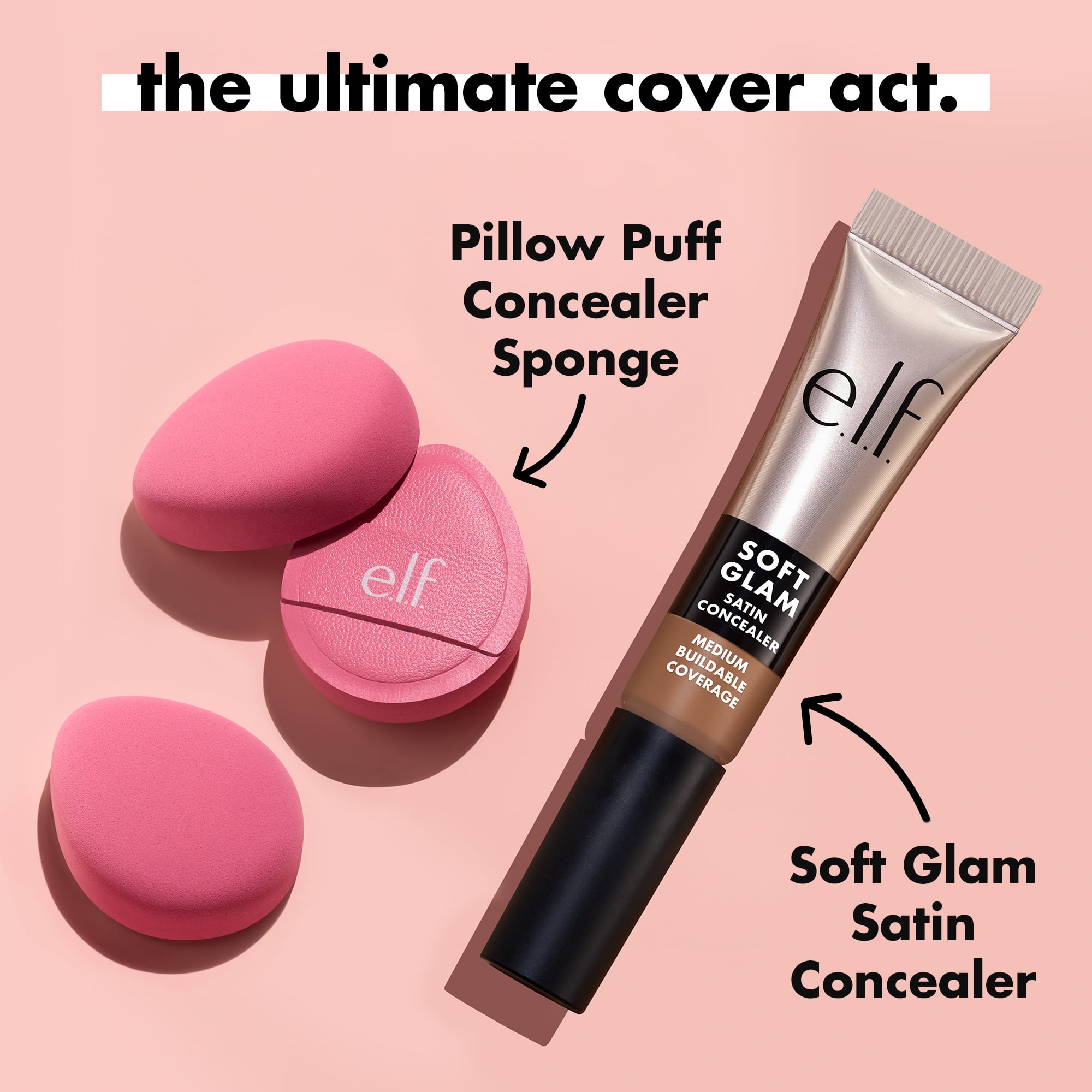e.l.f. Pillow Puff Concealer Sponge, Set of 3, 3 Count