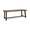 Teak & Black, variant on Tcbosik 79 Inch Outdoor Dining Table for 4-6 Person, Rectangular Patio Table with Metal Frame for Lawn, Garden, Deck, Backyard, Dark Brown & White