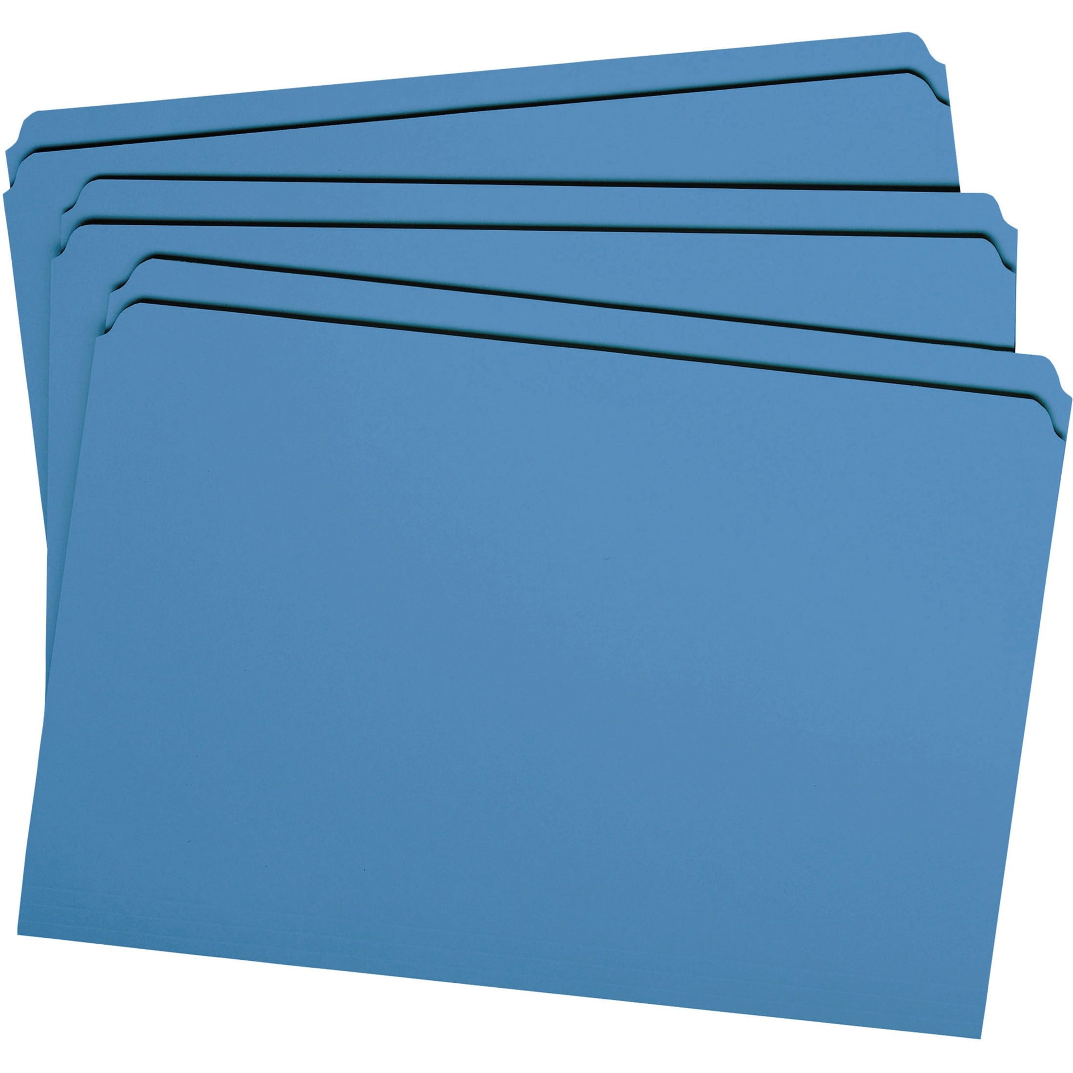 Smead, SMD17010, File Folders with Reinforced Tab, 100 / Box, Blue
