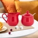 thumbnail image 5 of Juego de azucarero y crema de cerámica Jarra para crema Decorativa Premium Resistente, Duradera, Rojo, 5 of 8