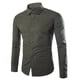 thumbnail image 1 of Blusa y camisa de manga larga con cuello vuelto para hombre, blusa informal de moda con solapa y botones, blusa transpirable de poliéster para hombre, 1 of 2