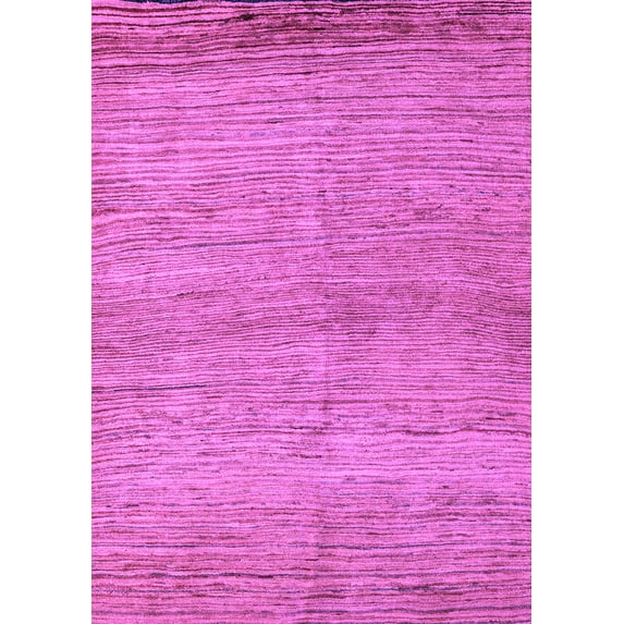 Ahgly Company Indoor Rectangle Abstract Purple Modern Area Rugs, 5' x 7'