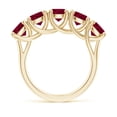 thumbnail image 2 of ANGARA Natural Half Eternity Five Stone 3.75 ct Ruby Wedding Band in 14K Yellow Gold for Women (Size-5.5mm) | July Birthstone, Birthday, Anniversary, Jewelry Gift for Women | Natural Ruby Ring, 2 of 9