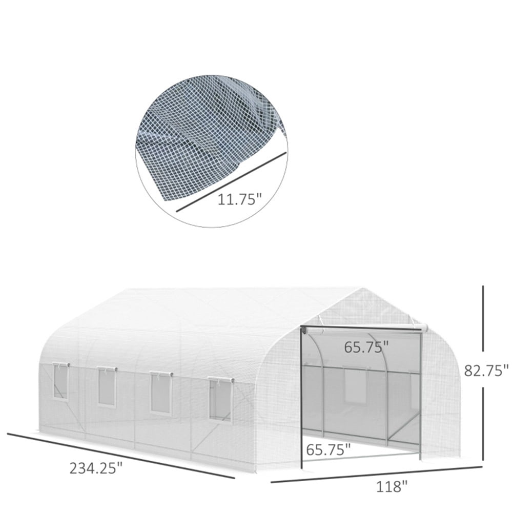 Barara King GreenHouse, Outdoor Cultivation Base, Outdoor Greenhouse Cultivation Base,20' x 10' x 7' Greenhouse Walk-In Warm House
