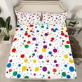 thumbnail image 2 of Feelyou Modern Polkadots Twin Sheet Sets, Art Watercolor Bedding, 3 Pieces, 2 of 7