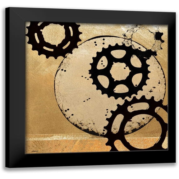 NOAH 12x12 Black Modern Framed Museum Art Print Titled - Sprockets II