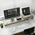 thumbnail image 4 of Fenge Computer Monitor Riser Stand with Drawer for 2 or 3 Monitors, 4 of 7