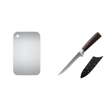 

Zhiui Petrified Fish Knife Stainless Steel And Cutting Board For Home Kitchen Use With Extra Thickness For Rolling Dough And Chopping Vegetables. Fishing Fillet Knife