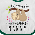 thumbnail image 4 of Inktastic Sloth I'd Rather Be Hanging with Nanny Boys or Girls Baby Bib, 4 of 4