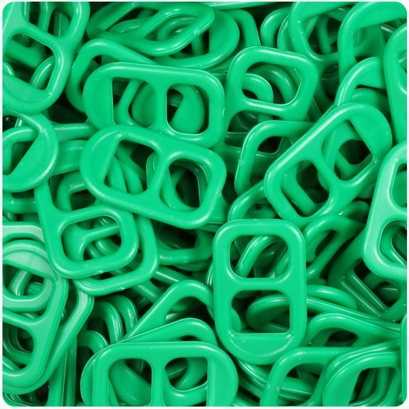 BeadTin Green Opaque 25mm Soda Pop Tabs (2oz)