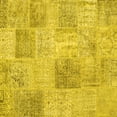 thumbnail image 1 of Ahgly Company Machine Washable Indoor Square Patchwork Yellow Transitional Area Rugs, 8' Square, 1 of 4