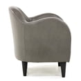 thumbnail image 3 of Fox Hill Trading Max Barrell Chair, Gray Faux Leather, 3 of 5