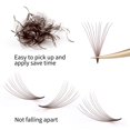thumbnail image 4 of Extensiones de pestañas FADLASH 10D, 1000 unidades, abanicos prefabricados, color marrón, 4 of 8