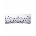 thumbnail image 2 of Watercolor Purple Floral Throw Pillow Cover,Nature Leaves Flowers Blooming Rectangle Decorative Pillow Case Protector Soft Cushion Cover Lumbar Pillowcase for Couch Sofa Bedroom Car Decor 20x54 Inch, 2 of 8