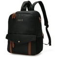 thumbnail image 6 of ELLE Luxe Journey 18L Twill and Vegan Leather Backpack | Black, 6 of 8