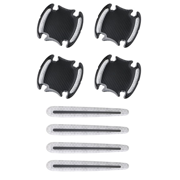 iaksohdu 8Pcs/Set Door Handle Sticker 3D Effect Scratch Protection Creative Epoxy Safety Reflective Car Handle Bowl Sticker for Automobile