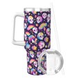 thumbnail image 2 of KLL Skull colorful mushroom rainbow Print 40oz Stainless Steel Insulated Car Cup Coffee Mug with Spillproof Lid - Keep Your Drink Hot or Cold on the Go, 2 of 8