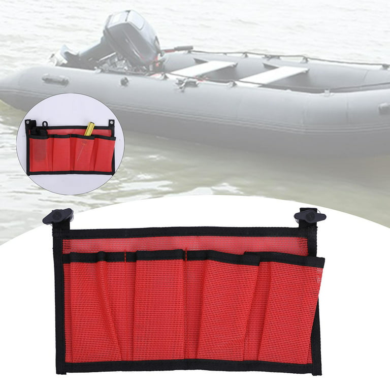 Marine Kayak Canoe Side Mesh Pouch Yacht Accessories Boat Fishing Box high  quality Nylon Bottles Storage Bag with Mounting Screw