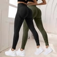 thumbnail image 2 of Women's Pants 2 Pack Thick High Waist Workout Yoga Leggings Summer Pants for Women Black L, 2 of 3