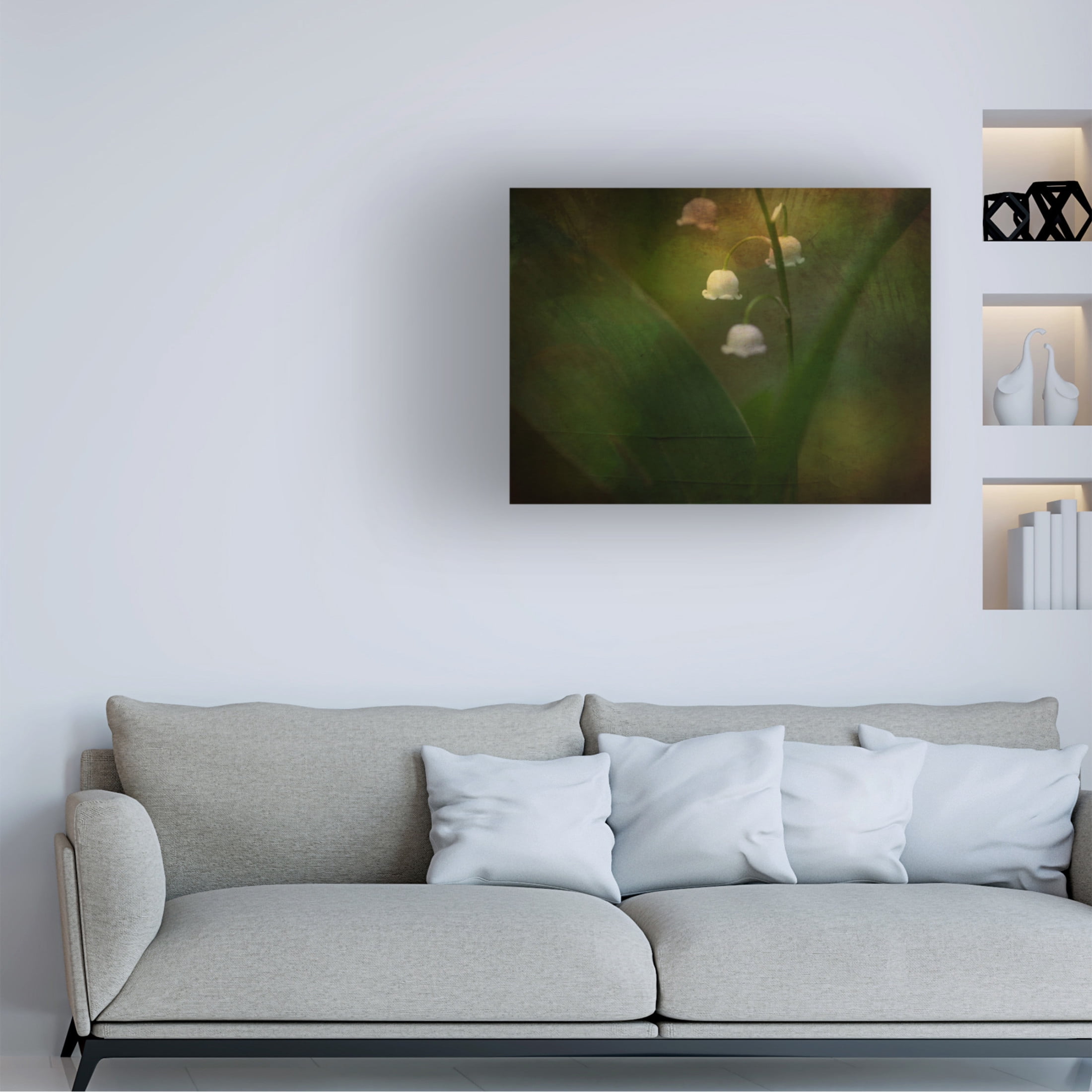 Canvas Wall Art - Ulrike Eisenmann 'Dreaming Of Spring - Lily Of The Valley' Wall Art for Living Room, Bedroom, or Office Décor by Trademark Fine Art - 24 x 18 Inches