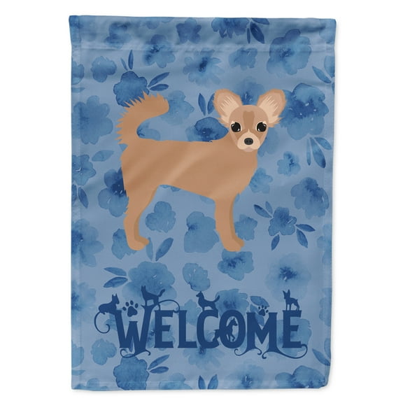 Longhair Chihuahua #2 Welcome Garden Flag