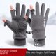 thumbnail image 1 of Guantes térmicos de vellón polar para hombre, de invierno, con forro polar, gruesos, resistentes al viento, para mujer, para deportes al aire libre, ciclismo, pantalla táctil, guantes abatibles, 1 of 4