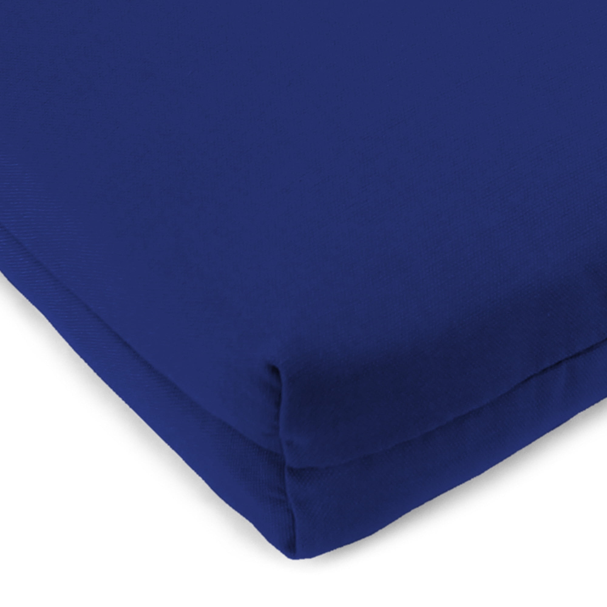 Jordan Manufacturing 48" x 18" Veranda Cobalt Blue Solid Rectangular Outdoor Settee Swing Bench Cushion with Ties