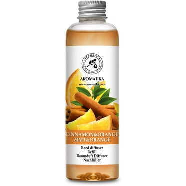 Cinnamon - Orange Diffuser Refill 6.8 Fl Oz (200ml) - Intensive - Fresh & Long Lasting Fragrance - Good for Aromatherapy - SPA - Christmas Scent - Scented Diffusers - Home Fragrance
