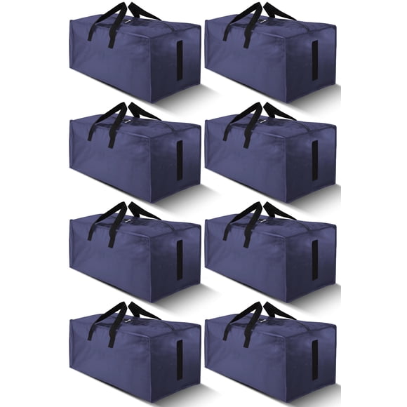 Bolsas de mudanza HOMESURE, paquete de 8, grandes, con cremalleras y asas, azules