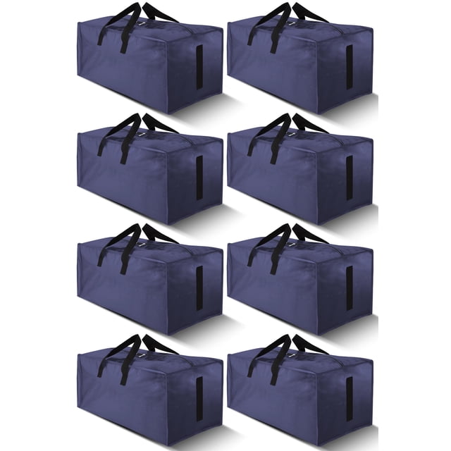 Bolsas de mudanza HOMESURE, paquete de 8, grandes, con cremalleras y asas, azules