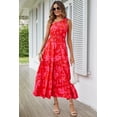 thumbnail image 2 of Vestido PRETTYGARDEN Maxi Rojo Floral de Un Hombro XXL, 2 of 8