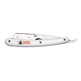 thumbnail image 2 of White Stainless Steel Professional Barber Straight Edge Razor with 15 Astra Double Edge Razor Blades, 2 of 3