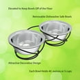 thumbnail image 3 of PETMAKER Set of 2 Large 40 OZ Stainless-Steel Elevated Dog Bowls with Stand, 3 of 8