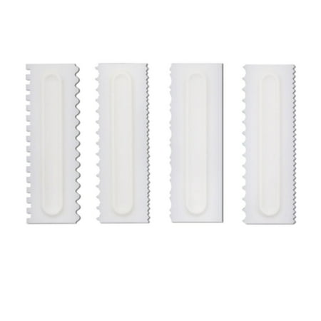 - Cake Decorating Comb Icing Smoother Cake Scraper Pastry 6 Designs Baking practical Tool