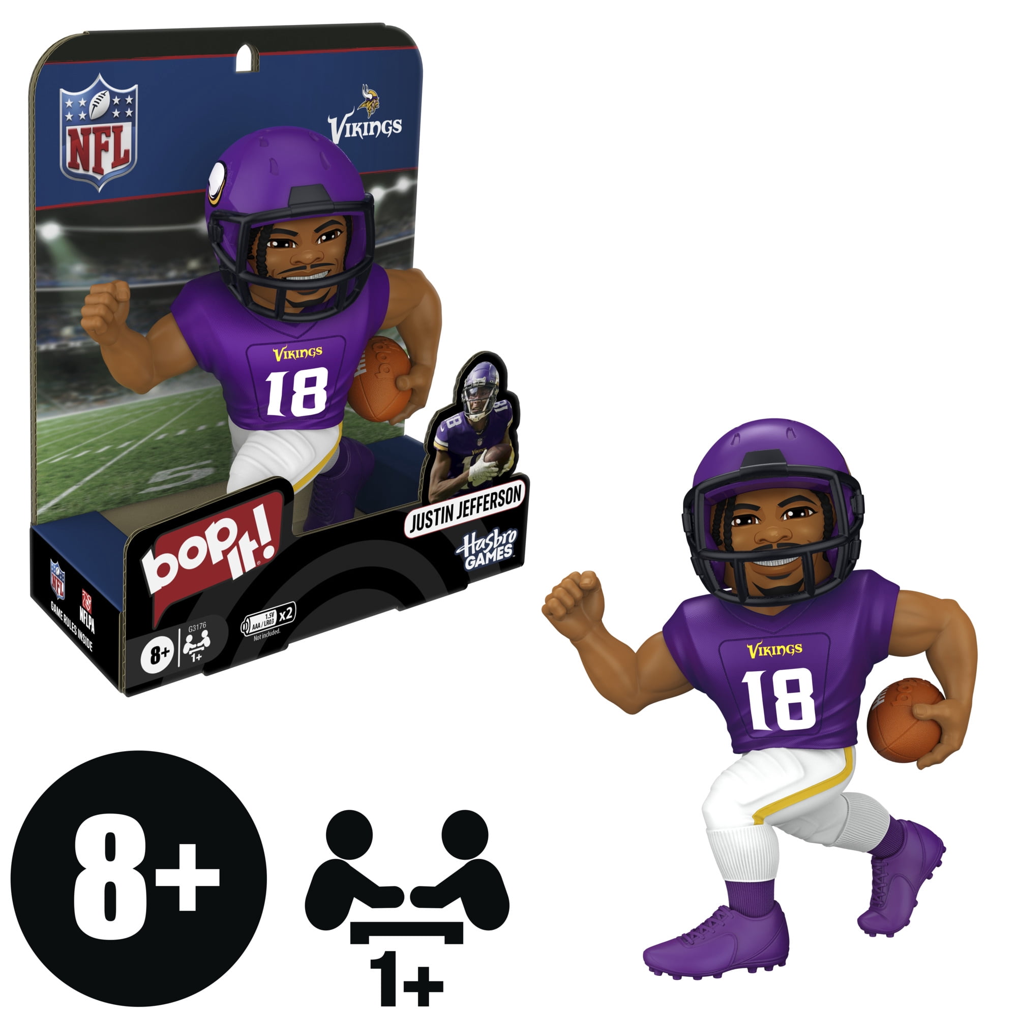 Bop It! Justin Jefferson Edition Game, Officially Licensed NFL Games for Kids and Teens, 8+