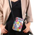 thumbnail image 4 of HELLHERO Colourful Daisies with Zipper Closed Small Crossbody Purse, Trendy Polyester for Outdoor Holiday Travel, 4 of 7