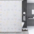 thumbnail image 4 of Cortina de baño de ducha gruesa, cortina de baño impermeable + ganchos para colgar, estrella de mar, 4 of 8
