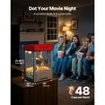 thumbnail image 2 of KFFKFF Popcorn Machine, 8oz Stainless Steel Kettle, 800W Commercial Countertop Popcorn Maker, with 2-Button Control Glass Wall PC Door 1 Scoop 3 Spoons, Red, 2 of 9