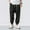 Black, variant on Baqcunre Men Cotton Linen Solid Elastic Waist Casual Trousers Drawstring Mid Waist Pants With Pockets,L,Mens Sweatpants,Men'S Pants,Joggers For Men,Mens Clothes,Mens Fashion,Black