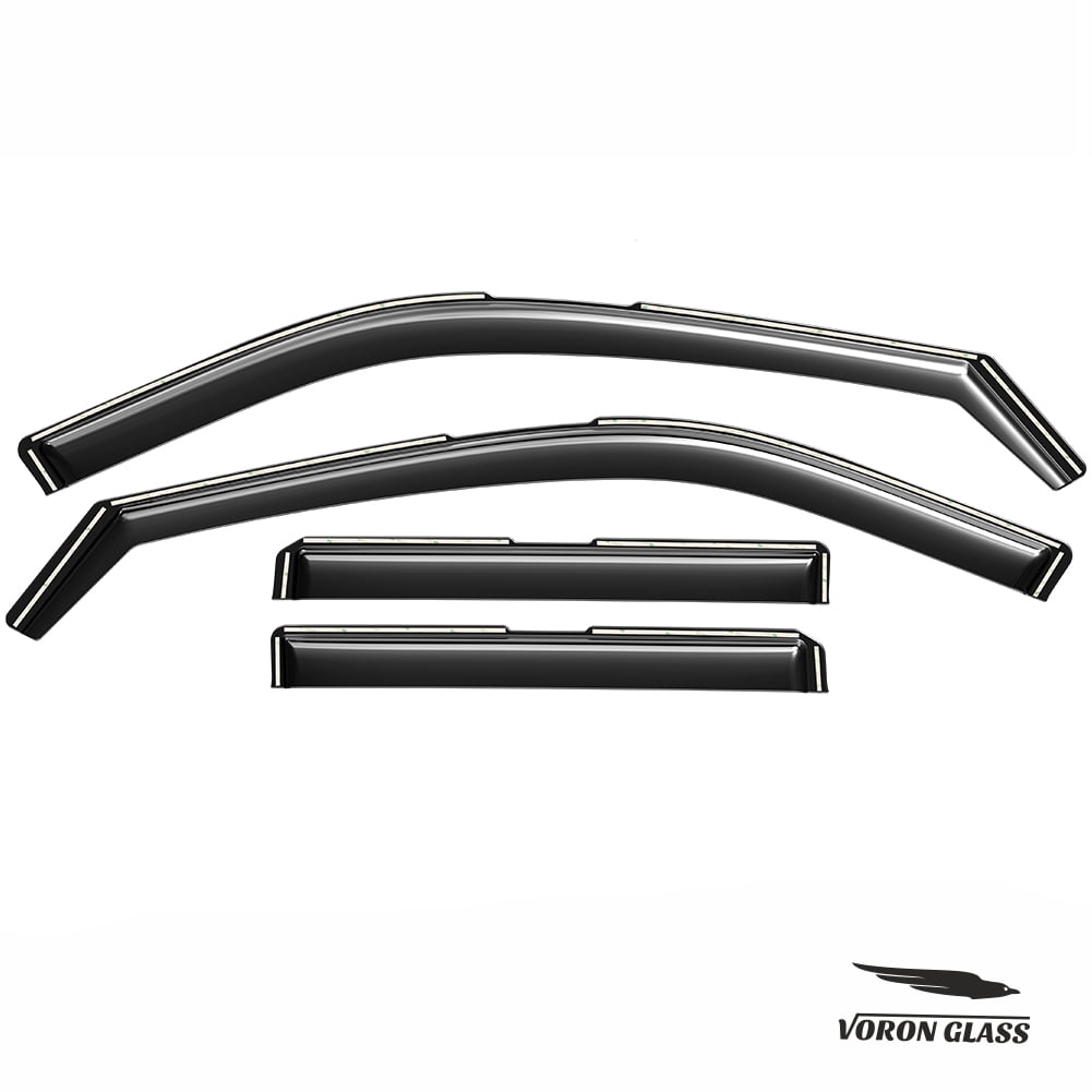 Voron Glass in-Channel Extra Durable Rain Guards for Nissan Kicks 2018-2024, Window Deflectors, Vent Window Visors, 4 Pieces - 200432