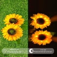 thumbnail image 4 of Kuymtek Luz LED solar con forma de girasol, lámpara de hierro enchufable a tierra, decoración de camino (B), 4 of 8