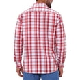 thumbnail image 3 of CAMISA DE VESTIR DE MANGA LARGA A CUADROS PARA HOMBRE INSPIRAR CHIC, CON COLLAR PUNTA Y BOTONES, A CUADROS ROJO Y BLANCO, 3 of 6