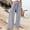 Gray, variant on Outfmvch Flowy Pants for Women Linen for Women Flowy Wide Leg Drawstring High Waist Casual Capri Baggy Wide Leg Baggy Straight Leg Gaucho Pant Wide Leg Linen Pants Flowy Lounge Army Green S-3XL