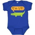 thumbnail image 3 of Inktastic Half Birthday 1/2 Boy Alligator Boys Baby Bodysuit, 3 of 5