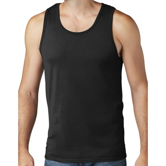 Men's Core Value Mid-weight Tanktop, Small Black