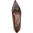 thumbnail image 4 of Naturalizer Women's Natalia Kitten Heel Pointed Toe Pump Cappuccino Croco Leather 8.5M, 4 of 5
