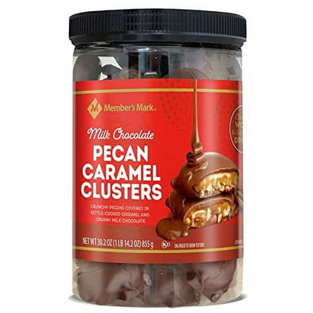 Member' Mark Milk Chocolate Pecan Caramel Clusters, 30.2 Ounce, 1.88 Pound (Pack of 1)